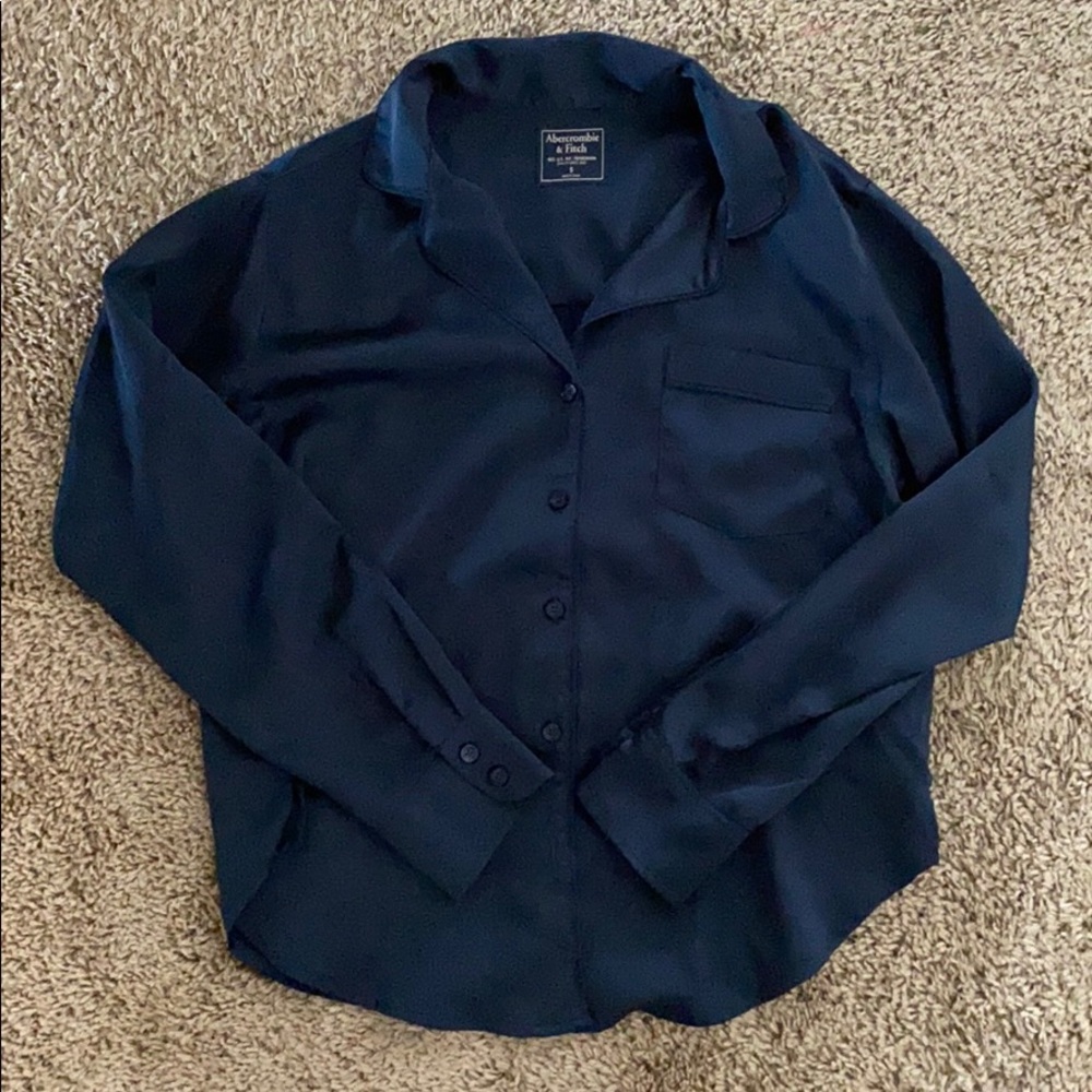 Navy Abercrombie Blouse